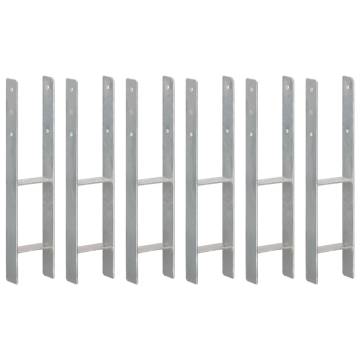 Fence Anchors 6 pcs Galvanised Steel - Durable & Secure