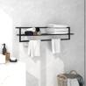 Towel Rack Black 95x25x22 cm Iron Colour black 