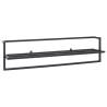 Stylish Black Iron Towel Rack | 95x25x22 cm for Your Bathroom