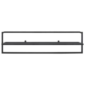 Stylish Black Iron Towel Rack | 95x25x22 cm for Your Bathroom