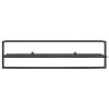 Stylish Black Iron Towel Rack | 95x25x22 cm for Your Bathroom