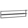 Stylish Black Iron Towel Rack | 95x25x22 cm for Your Bathroom