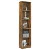 5-Tier Book Cabinet in Smoked Oak - Stylish & Practical Storage