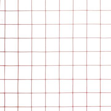 Red Chicken Wire Fence Steel with PVC Coating - 25x0.5m