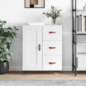 Elegant White Sideboard - 69.5x34x90 cm Engineered Wood