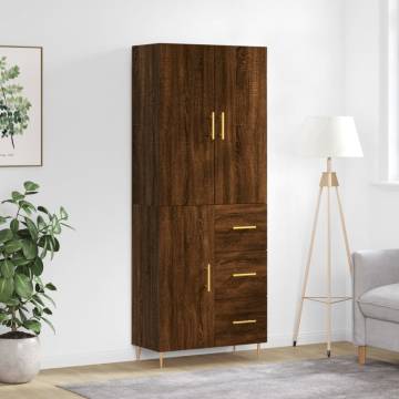 Highboard Brown Oak - Stylish Storage Solution | HipoMarket