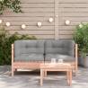 Garden Sofa Corner with Cushions - Solid Wood Douglas