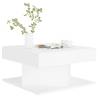 Stylish White Coffee Table - 57x57x30 cm Engineered Wood