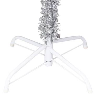 Artificial Pre-lit Christmas Tree with Ball Set Silver 150 cm