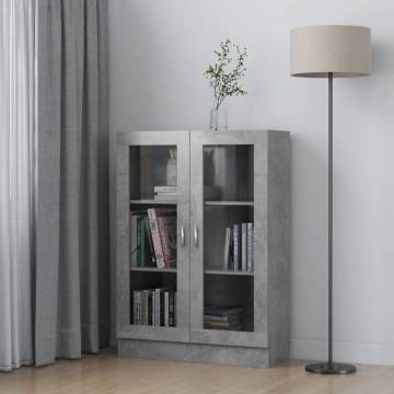 Vitrine Cabinet Concrete Grey 82.5x30.5x115 cm | Hipomarket