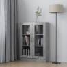 Vitrine Cabinet Concrete Grey 82.5x30.5x115 cm Engineered Wood Colour concrete grey Quantity in Package 1 Height 115 cm 