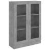 Vitrine Cabinet Concrete Grey 82.5x30.5x115 cm | Hipomarket