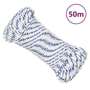 Boat Rope White 3 mm 50 m Polypropylene - Durable & Versatile