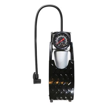 Carpoint Single Barrel Foot Pump - Premium Black