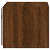 Stylish Brown Oak TV Wall Cabinets with LED Lights – 2 pcs