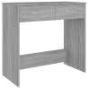 Elegant Grey Sonoma Desk - 80x40x75 cm Engineered Wood