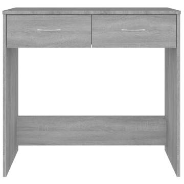 Elegant Grey Sonoma Desk - 80x40x75 cm Engineered Wood