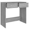 Elegant Grey Sonoma Desk - 80x40x75 cm Engineered Wood