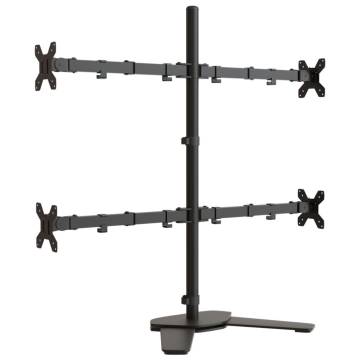 Adjustable Monitor Mount - Black Steel VESA 75/100 mm