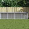 Chicken Cage with Roof Light Grey 1003x98x90 cm Galvanised Steel Colour light grey Size 1003 x 98 x 90 cm 