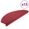 Carpet Stair Treads Set of 15 - Bordeaux Red | HipoMarket