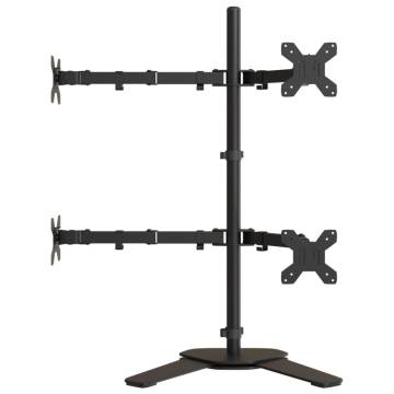 Adjustable Monitor Mount - Black Steel VESA 75/100 mm