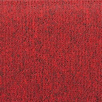 Carpet Stair Treads Set of 15 - Bordeaux Red | HipoMarket