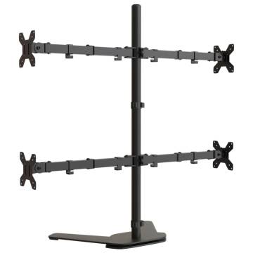 Adjustable Monitor Mount - Black Steel VESA 75/100 mm