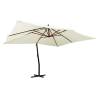 Cantilever Umbrella with Wooden Pole 400x300 cm Sand White Colour white Quantity in Package 1 