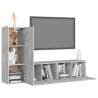 3 Piece Concrete Grey TV Cabinet Set | Stylish Storage Solution