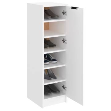 Shoe Cabinet White 30x35x100 cm | Engineered Wood Storage