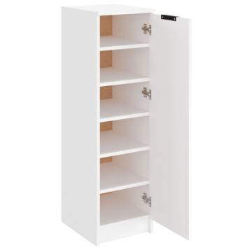 Shoe Cabinet White 30x35x100 cm | Engineered Wood Storage