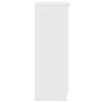 Shoe Cabinet White 30x35x100 cm | Engineered Wood Storage