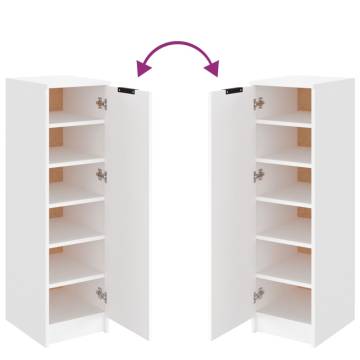 Shoe Cabinet White 30x35x100 cm | Engineered Wood Storage