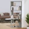 Book Cabinet Room Divider Grey Sonoma - 80x24x192 cm