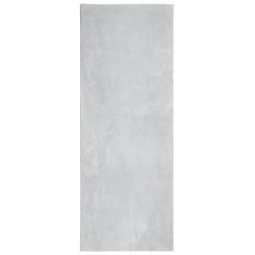 HUARTE Short Pile Soft & Washable Grey Rug 80x200 cm