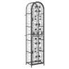 Stylish 73 Bottle Wine Rack - Wrought Iron Black 45x36x200 cm