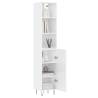 Stylish Highboard High Gloss White - 34.5x34x180 cm