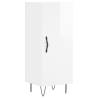 Stylish Highboard High Gloss White - 34.5x34x180 cm