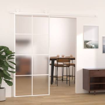 Elegant Sliding Door - Frosted ESG Glass & Aluminium 90x205 cm