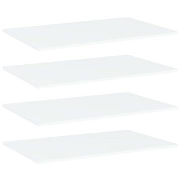 White Bookshelf Boards - Set of 4 | 80x50 cm | Hipomarket