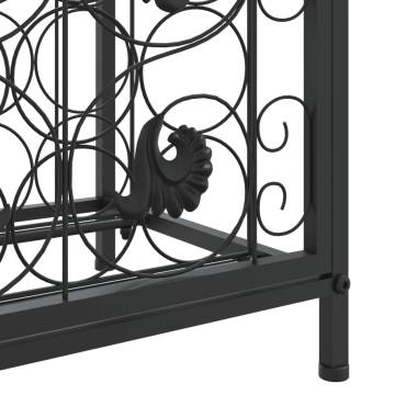 Stylish 73 Bottle Wine Rack - Wrought Iron Black 45x36x200 cm