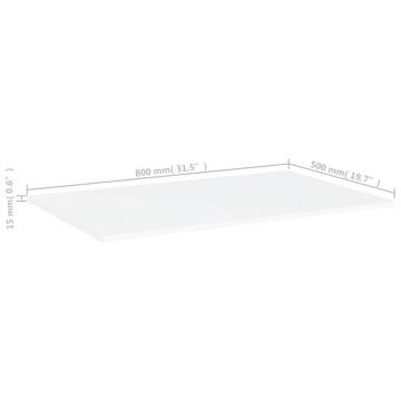 White Bookshelf Boards - Set of 4 | 80x50 cm | Hipomarket