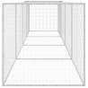 Light Grey Chicken Cage with Roof - Galvanised Steel - 403x98x90cm