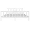 White Solid Wood Bed Frame 200x200 cm - Stylish & Durable