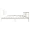 White Solid Wood Bed Frame 200x200 cm - Stylish & Durable