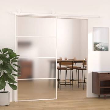 Sliding Door Frosted ESG Glass & Aluminium 102.5x205 cm White