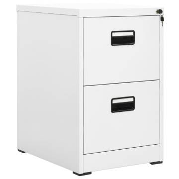 Durable White Filing Cabinet - 46x62x72.5 cm Steel Design