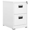 Filing Cabinet White 46x62x72.5 cm Steel Colour white Size 46 x 62 x 72.5 cm Quantity in Package 1 