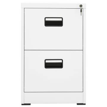 Durable White Filing Cabinet - 46x62x72.5 cm Steel Design